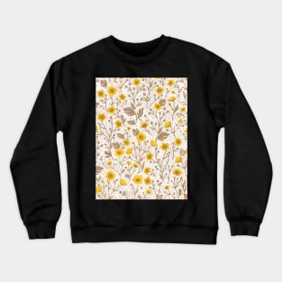 Buttercups, yellow and brown Crewneck Sweatshirt